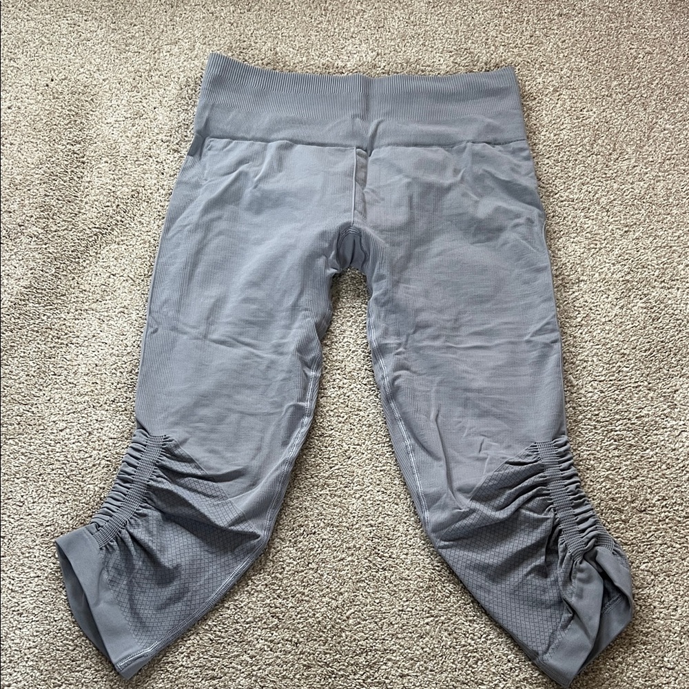 lululemon athletica Gray Ruched Leggings